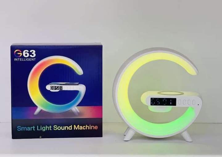 چراغ خواب مدل G63 طرح اسپیکر بلوتوثی و شارژر وایرلس