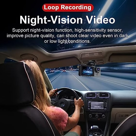دوربین 3 لنزه خودرو Vehicle Black Box Dvr A380