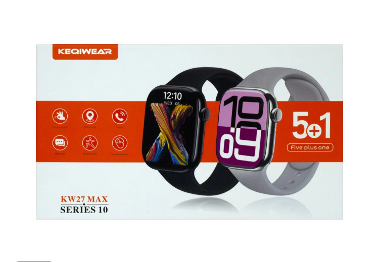 ساعت هوشمند طرح اپل واچ KEQIWEAR مدل KW27 MAX + پنج بند