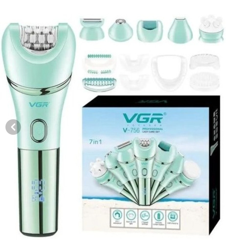 اپیلاتور ۷ کاره ضدآب وی جی آر مدل V-756