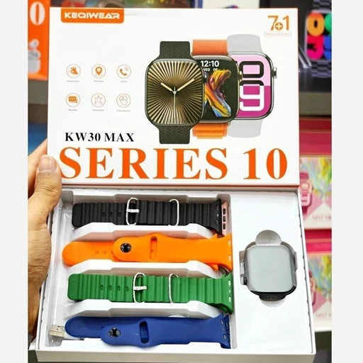 ساعت هوشمند طرح اپل با 7 بند مدل Keqiwear KW30 Max