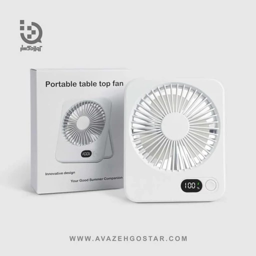 پنکه شارژی مدل F10 ظرفیت ۱۲۰۰ میلی آمپر ساعت