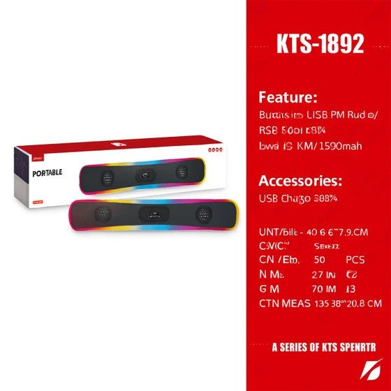 اسپیکر بلوتوثی قابل حمل کی تی اس مدل kts1892