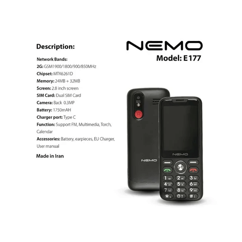 گوشی موبایل نمو (NEMO)مدلE177