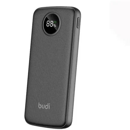 پاور بانک ۲۲.۵ وات بودی (budi)مدلPB820B1 ظرفیت ۱۰۰۰۰ میلی آمپر ساعت