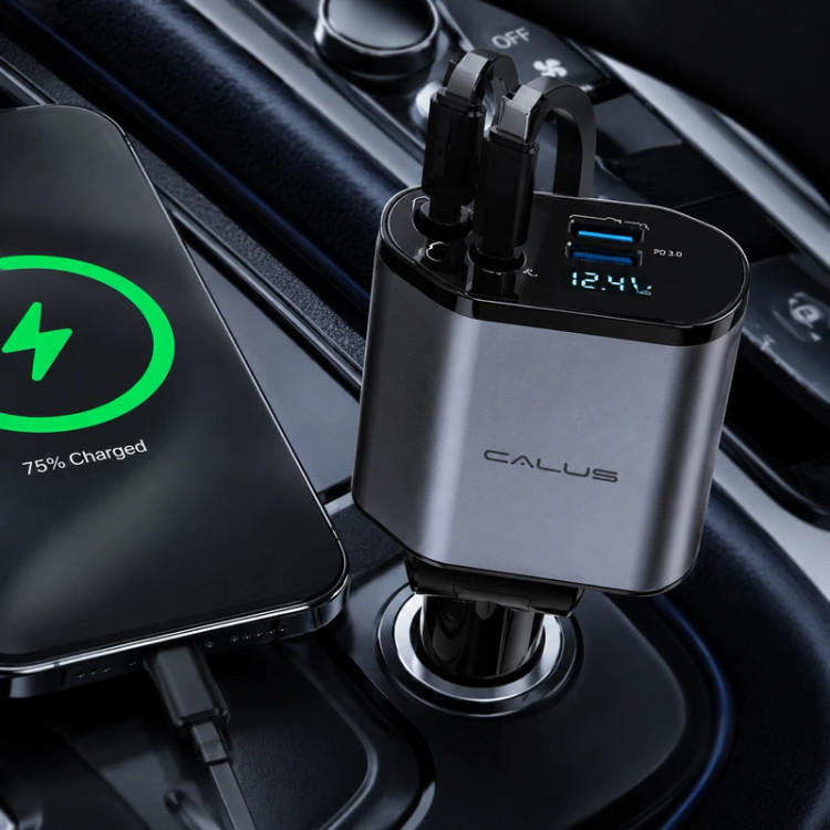 شارژر فندکی ۶۶ وات ۴ پورت کالوس مدل CAR06 4in1