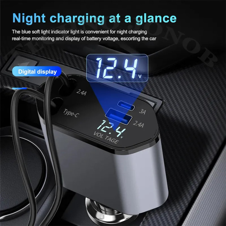 شارژر فندکی ۶۶ وات ۴ پورت کالوس مدل CAR06 4in1
